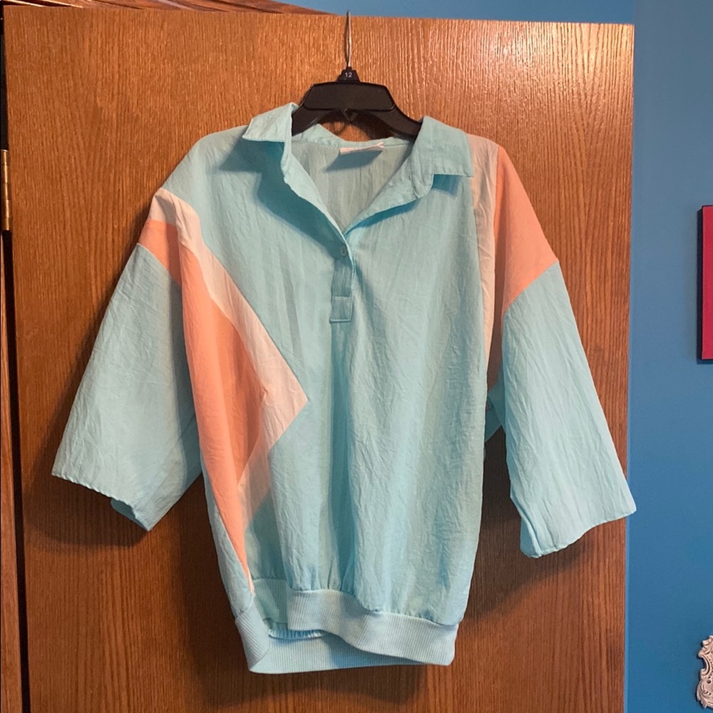 Light blue/cyan Ms Paquette top